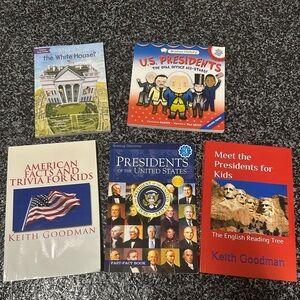 Education Kids Books 5 lot Where Is the White House, Meet the Presidents